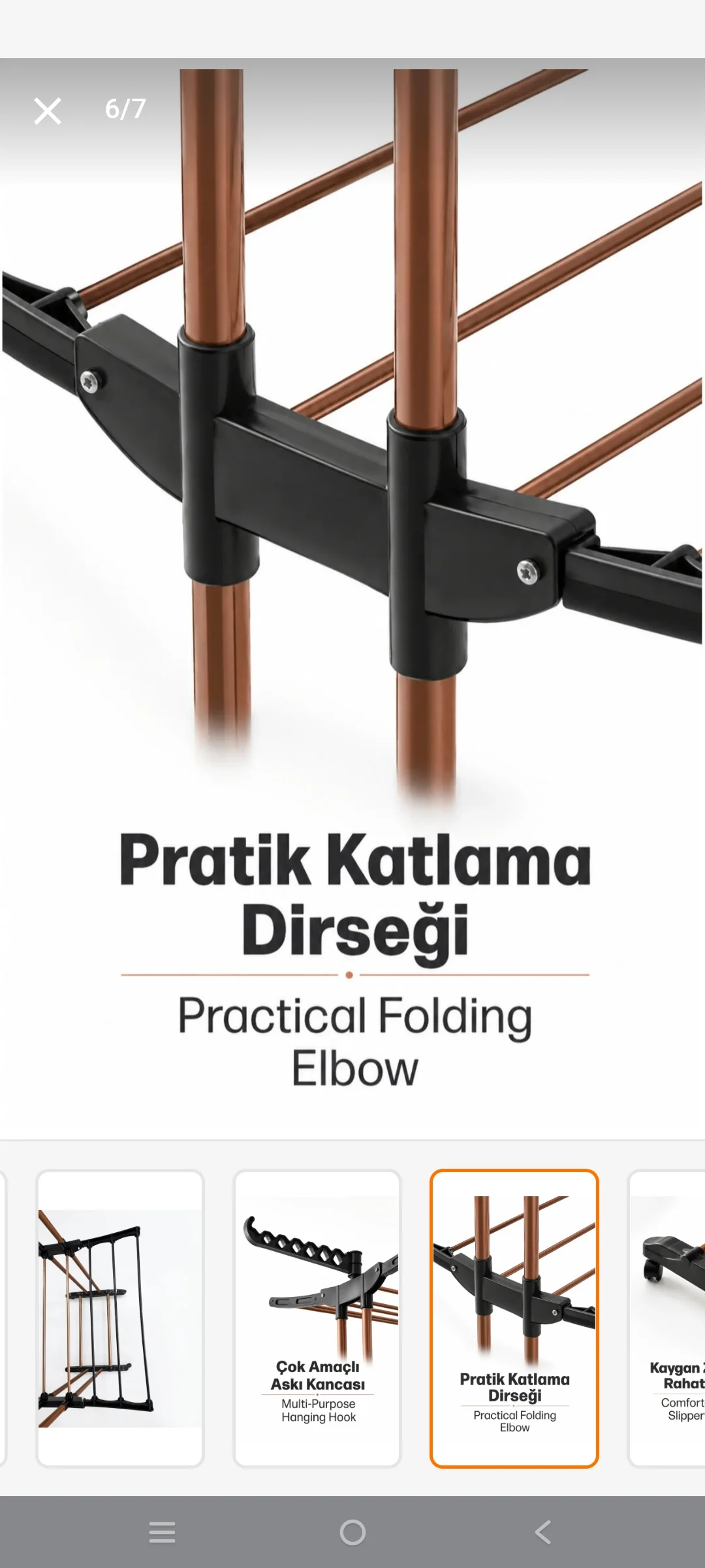 Armored Home Product AR-401 DEMONTE 3 Katlı Dikey Kurutmalık - Görsel 7